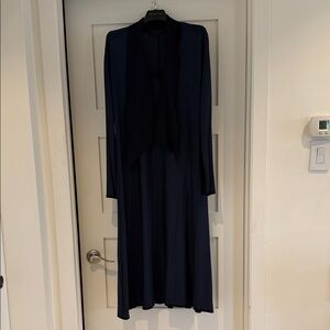 Elegant Neptune Blue with Black Dress - Marie Saint Pierre -Never Worn